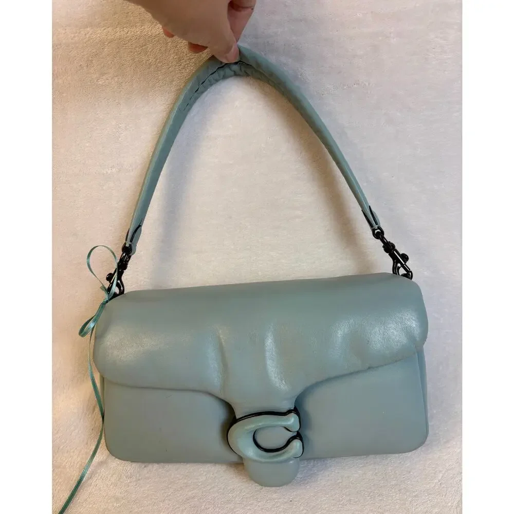 Coach Pillow Tabby Shoulder Bag 26 in Aqua Leather